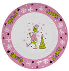 Grinch Pink Christmas Coupe Salad Plate