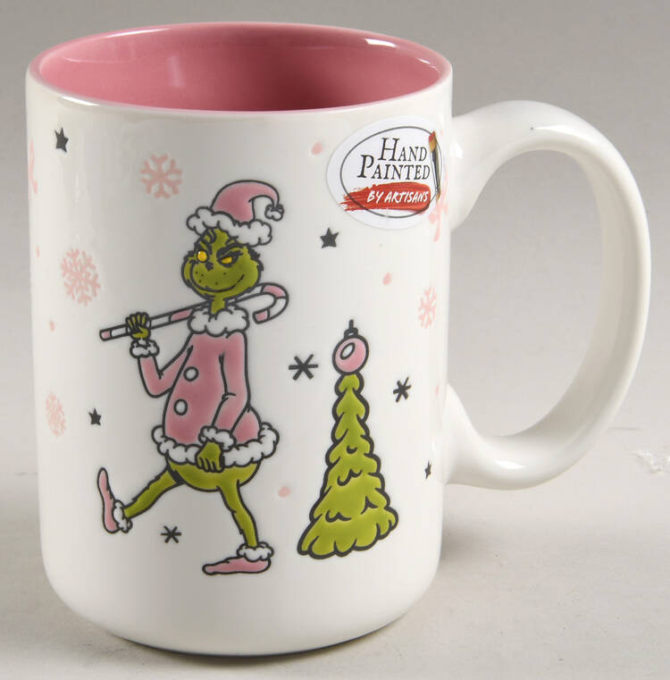 Grinch Pink Christmas Mug