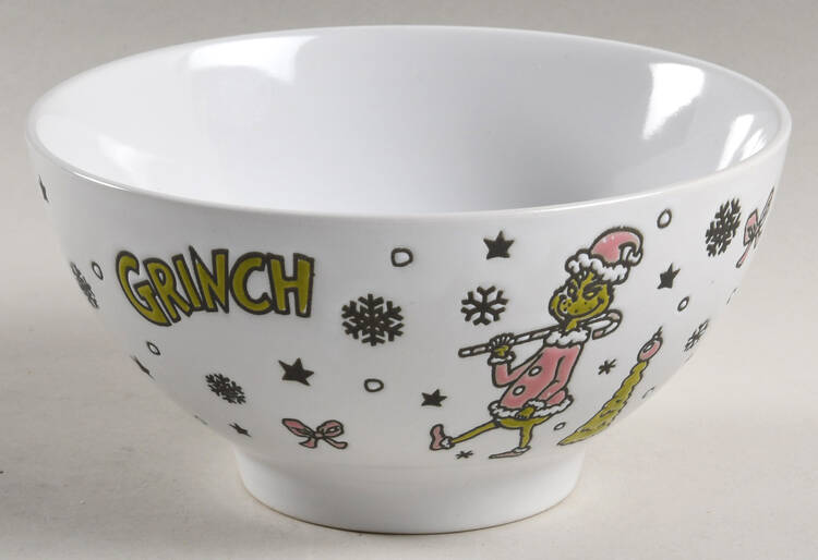 Grinch Pink Christmas Coupe Cereal Bowl