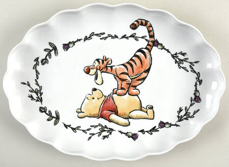 Winnie the Pooh Walk Along 14" Oval Serving Platter
