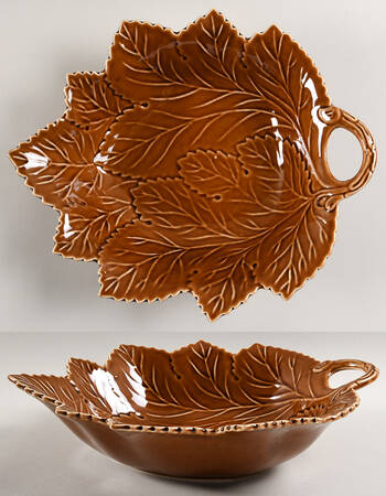 Leaf 12" Round Figural Serving Bowl