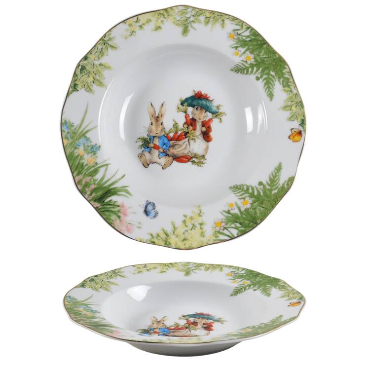 Peter Rabbit Garden Story Rim Soup Bowl