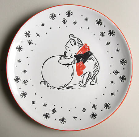 Winnie the Pooh Footprints in the Snow Salad Plate