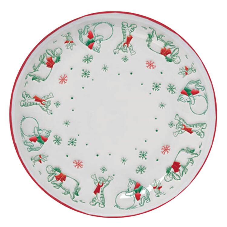 Winnie the Pooh Footprints in the Snow Dinner Plate