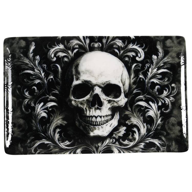 Gothic Skull Rectangular Treat Tray