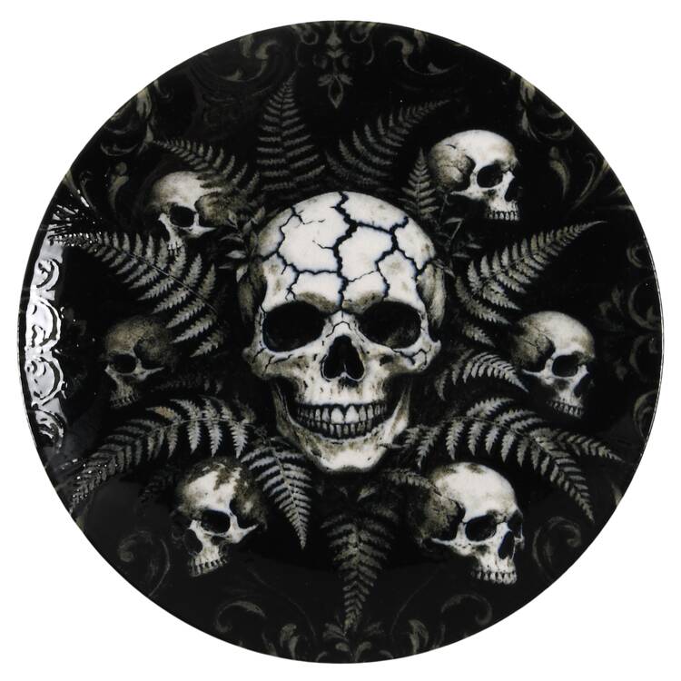 Gothic Skull Salad Plate