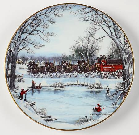 Annual Budweiser Holiday Plate An American Tradition - Boxed