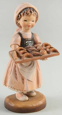 Ferrandiz Wood Figurines 6" Pastry Girl - Boxed