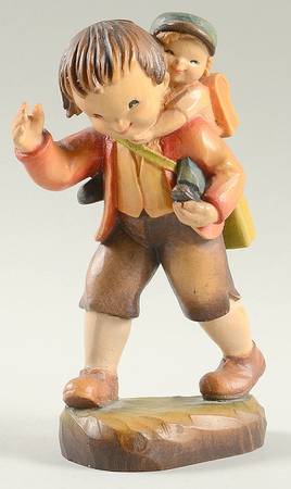 Ferrandiz Wood Figurines 6" He's Not Heavy, He's My Brother - No Box