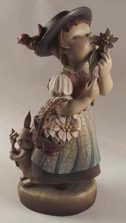 Ferrandiz Wood Figurines 6" Golden Blossom-20" - With Box Bx353