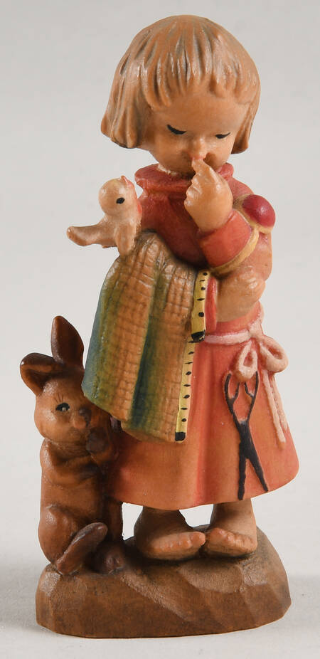 Ferrandiz Wood Figurines 3" Stitch In Time - No Box
