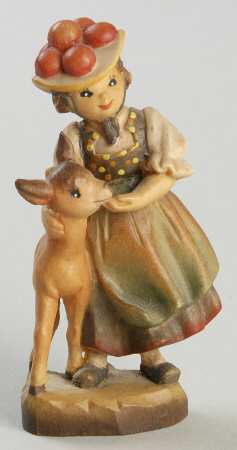 Ferrandiz Wood Figurines 3" Black Forest Girl - No Box
