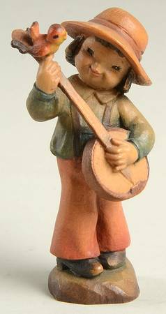 Ferrandiz Wood Figurines 3" Happy Strummer - No Box