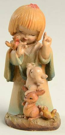 Ferrandiz Wood Figurines 3" Talking To The Animals - Boxed