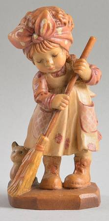 Sarah Kay Figurines Sweeping-4" - No Box