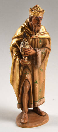 Kuolt 6" Wooden Nativity Figurine King Balthazar - Boxed