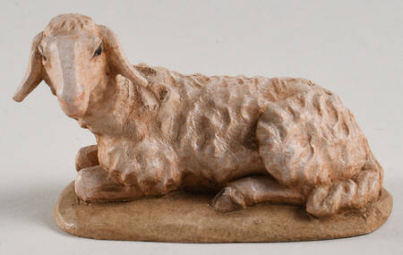 Kuolt 6" Wooden Nativity Figurine Lamb Laying Down - Boxed