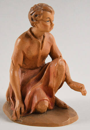 Kuolt 6" Wooden Nativity Figurine Kneeling Boy - Boxed