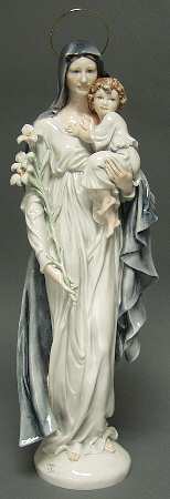Religious Madonna & Child With Lilies - Boxed