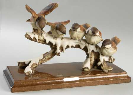 Birds Birds On Snow Branch - Boxed