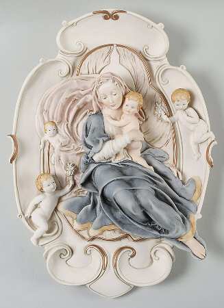 Religious Madonna With Cherubs Plaque - Boxed
