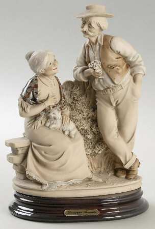 People with Animals-Birds Old Couple Talking - Boxed