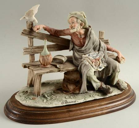 People with Animals-Birds Old Man And A Bird - No Box
