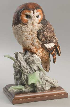 Owls Tawny Owl With Green Leaves - Boxed