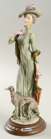 People with Animals-Birds Lady With Greyhound - Boxed