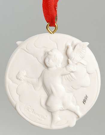 Christmas Ornament 1991-Angel With Dove - With Box