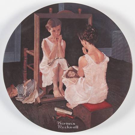 Masterpieces of Rockwell Girl At The Mirror - Boxed