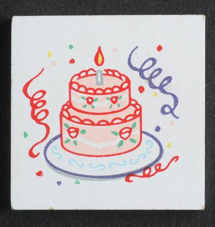 Calender Babies Birthday Cake Tile - No Box