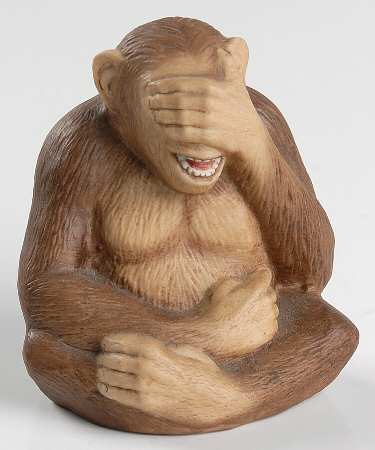 Aynsley Figurines Monkey-See No Evil - No Box