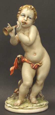 Antonio Borsato Figurines Cherub With Flute - No Box