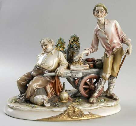 Antonio Borsato Figurines Siestas Price-Grocery Cart - No Box