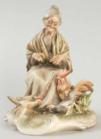 Antonio Borsato Figurines Grandmother Knitting - No Box