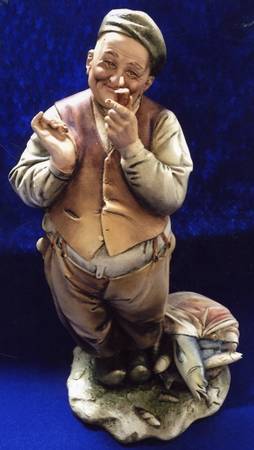 Antonio Borsato Figurines Old Man W/ Pipe - No Box