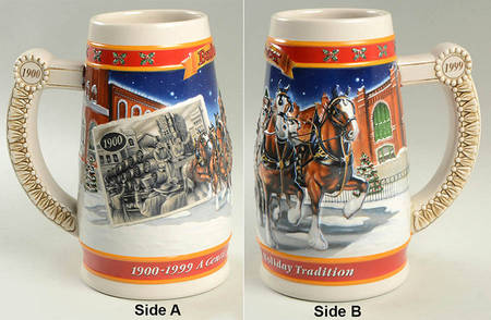 Anheuser Busch Holiday Stein A Century Of Tradition-Cs389 - Boxed