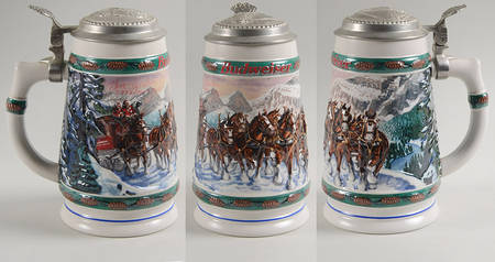 Anheuser Busch Holiday Stein Special Delivery-Lidded/Signed/Numbered - Boxed