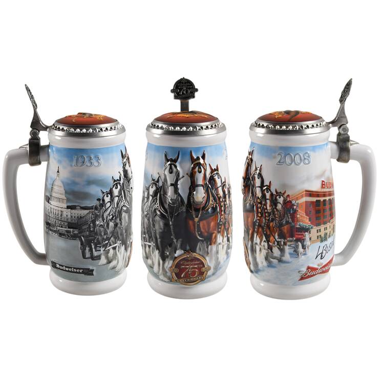Anheuser Busch Holiday Stein 75th Anniversary Edition-Cs695se - With Box