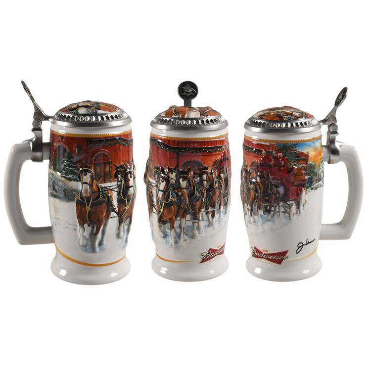 Anheuser Busch Holiday Stein Sunset At The Stables-Cs670se - Boxed