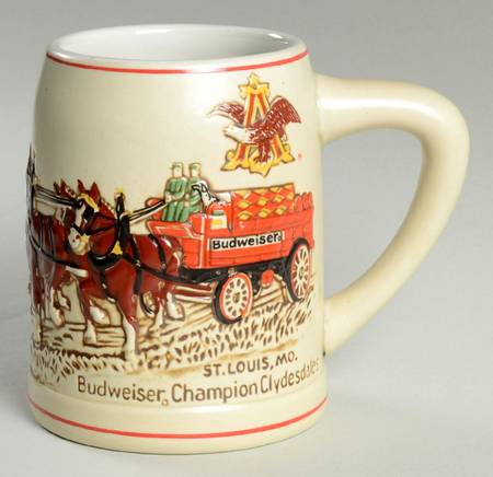 Anheuser Busch Holiday Stein Clydesdales-Cs19a-1-Brown Grass - No Box