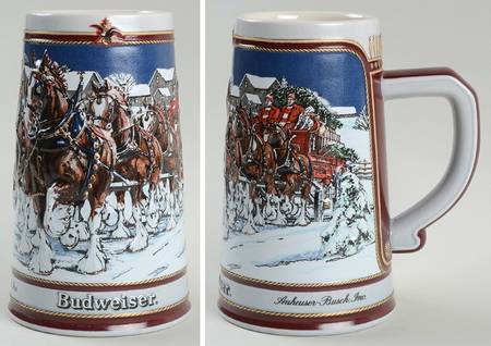 Anheuser Busch Holiday Stein Winter Evening-Cs89 - No Box