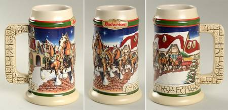 Anheuser Busch Holiday Stein Grants Farm Holiday-Cs343 - Boxed