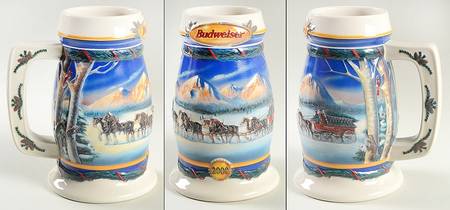Anheuser Busch Holiday Stein Holiday In The Mountains-Cs416 - Boxed