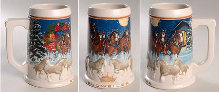 Anheuser Busch Holiday Stein Holiday-Running Free-Cs628 - Boxed