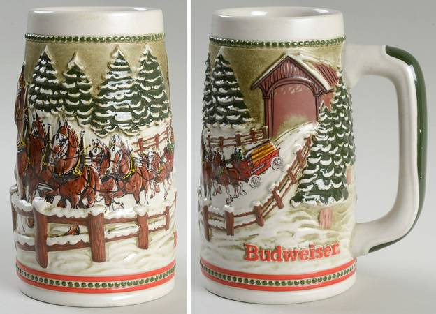Anheuser Busch Holiday Stein Covered Bridge-Cs62 - No Box