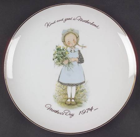 Holly Hobbie-Mother's Day Plate Kind And Good Is Motherhood - No Box 74a