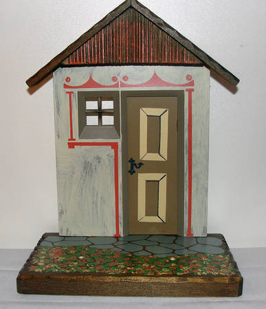 Anri Wood Carved Figurines Chalet-Club Display - Boxed