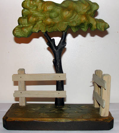 Anri Wood Carved Figurines Renewal Tree-Club Display - Boxed